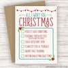 CHRISTMAS LIST